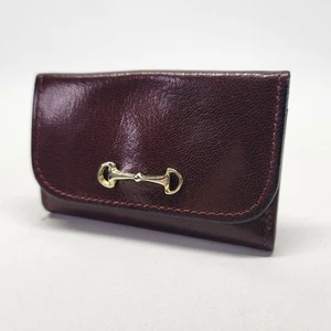Princess Gardner Leather Key Case Horsebit Kidskin Goat Wallet Holder Brown Vtg - Picture 1 of 10