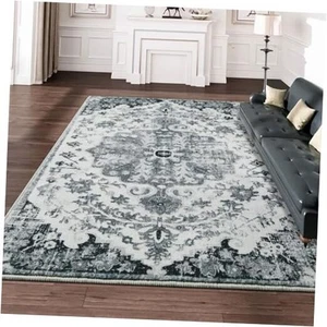 5x7 Area Rugs for Living Room, Washable Non-Slip Bedroom Rug, Stain Resistant - Picture 1 of 8