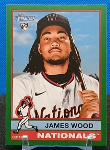 James Wood RC Dark Green Border 2025 Topps Heritage #231 Washington Nationals  - Bild 1 von 10