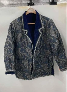 Koos of Course Womens Blue Paisley Long Sleeve Classic Jacket Size Medium - Picture 1 of 6