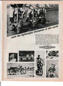 Original 1966 Harley-Davidson Motorcycle Magazine Ad "Meet the Lightweight..." - Picture 1 of 1