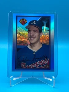 JOHN SMOLTZ BLUE SAPPHIRE REFRACTOR 2013 BOWMAN CHROME #266 1989 RC REPRINT - Picture 1 of 2