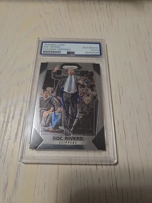 Tarjeta autografiada firmada por Panini Prizm Doc Rivers 2017-18 #220 PSA/DNA en losa Foto 1 de 2