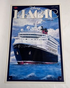 Vintage 1990er Disney Magic Cruise Ship Line Kunstdruck Poster *schwer zu finden* - Bild 1 von 3