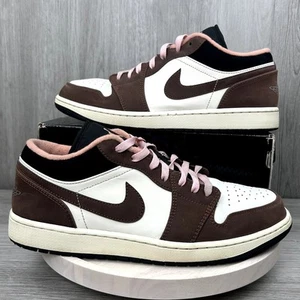 Nike Air Jordan 1 Low Mocha Light Chocolate Pink Mens 12 DC6991-200 Sneakers OG - Picture 1 of 10