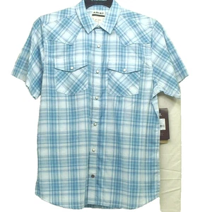 CAMISA RETRO SS LG-Pearl Snaps nueva con etiquetas ariathanniston para hombre - Imagen 1 de 8