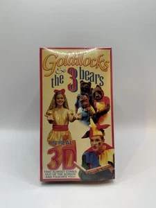 Goldilocks & The 3 Bears In Real 3D 3-D VHS New Sealed NOS W/ 2 Pair 3 D Glasses - Picture 1 of 3