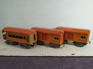 American Flyer Prewar O Gauge 3150 3150 3152 Orange Passenger Set - Picture 1 of 16