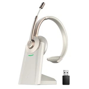 Bluetooth Headset, Wireless Headphones with Microphone Noise Canceling & USB ... - Picture 1 of 7