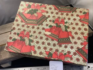2010🌟Vintage Christmas Holiday 2 Stück Geschenkbox leer pinky-rot 60-70er GLOCKEN 8x11x2 - Bild 1 von 5
