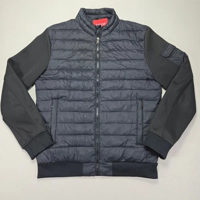 Guess Puffer Jacket Lightweight Full Zip Bomber Black Men's XL - Image 1 of 4
