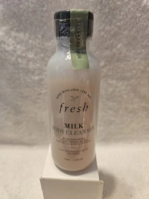 Limpiador corporal de leche fresca calmante piel limpia 75 ml/2,5 oz Foto 1 de 3