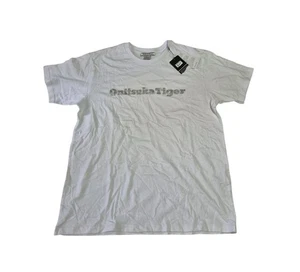 Camiseta Onitsuka Tiger Para Hombre XL Blanca Plata Logo Camiseta Nueva Con Etiqueta  - Imagen 1 de 10