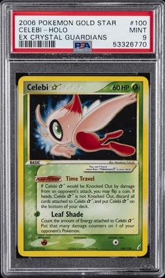 2006 POKEMON EX CRYSTAL GUARDIANS GOLD STAR #100 CELEBI-HOLO PSA 9 - Image 1 of 2