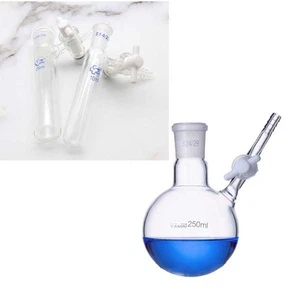 Lab flask Schlenk Laboratory glassware Chemistry Stopcock Teflon 10-1000ml PTFE - Picture 1 of 9