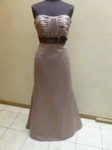 2006 Eden Maids 7283 CHAMPAGNERFARBENES DAMENKLEID GRÖSSE 8 $ 187 ABSCHLUSSBALLKLEID NEU - Bild 1 von 8