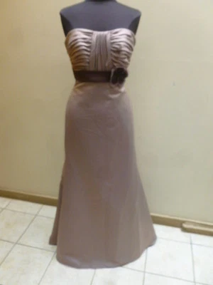 2006 EDEN MAIDS 7283 Champagne MUJER TALLA 8 $187 VESTIDO FORMAL GRADUACIÓN NUEVO Foto 1 de 4