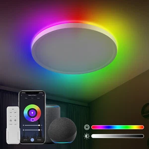 Deckenlampe LED Smart RGB Deckenleuchte Schlafzimmer Lampe Mit App Fernbedienung - Bild 1 von 28