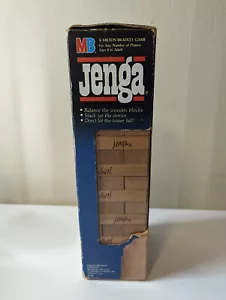 Original Vintage 1986 Jenga Wood Block Game Milton Bradley Made in USA - Picture 1 of 8