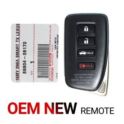 Chave remota inteligente sem chave Lexus ES GS OEM 2013-2020 89904-06170 HYQ14FBA - Imagem 1 de 3