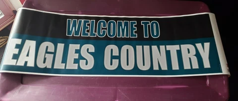 Philadelphia Eagles 12x36in paper poster welcome to Eagles County Cover