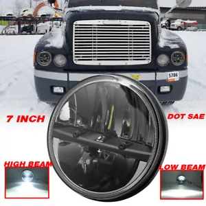 7 Inch LED Headlight Round Hi/Lo Sealed For Freightliner Century Class 1996-2011 - Foto 1 di 11