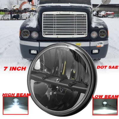 7 Inch LED Headlight Round Hi/Lo Sealed For Freightliner Century Class 1996-2011 - Image 1 of 4