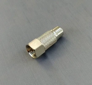 (1 PC) RCA Female to F Male Connector - USA Seller - Picture 1 of 2