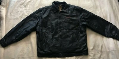 Chaqueta de cuero forrada acolchada negra para hombre Gear forrada Grand Mariner TALLA XL Foto 1 de 4