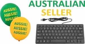 Small Mini USB Keyboard for PC Desktop Slim 29cm Long Suitable for Rack Cabinet - Picture 1 of 7