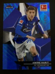 2020-21 Topps Finest Bundesliga Blue Wave Refractor Amine Harit ed/150 SCHALKE - Bild 1 von 2