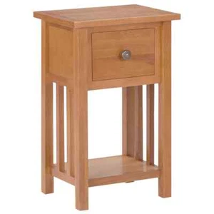 Magazine Table with Drawer 35x27x55 cm Oak Wood Indoor Desk - Picture 1 of 9