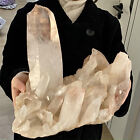 21.47LB Large Natural White Clear Quartz Crystal Cluster Mineral Rock Stone Heal
