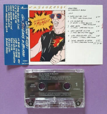 Mc Gli Slogans Di Blasco Vasco Rossi Musicassetta Italy Rock Pop Carosello - Immagine 1 di 2