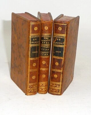 1786 Set 3 LEATHER ORDNANCE DE LOUIS XIV FRENCH LAWS Miniature - Image 1 of 4