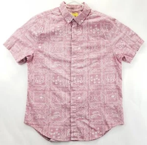 Five Four Shirt Mens Large Red Cotton Poggy The Man Inside Out Reverse Print - Picture 1 of 11
