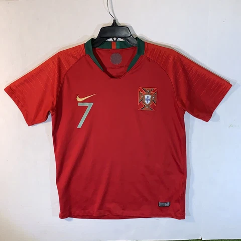 NIKE PORTUGAL 2018 2019 HOME FOOTBALL SHIRT SOCCER JERSEY RONALDO~Mens M Cover