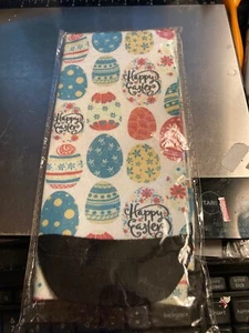 HAPPY Easter EGGS socks WHITE WITH COLORFUL EGGS 5-11 - Picture 1 of 2