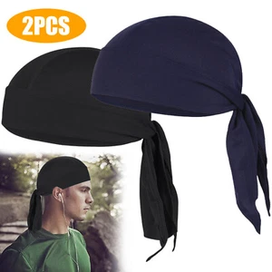 2Pcs Warmer Skull Cap Helmet Liner Sweat Cycling Running Hats Gift For Men Women - Picture 1 of 9