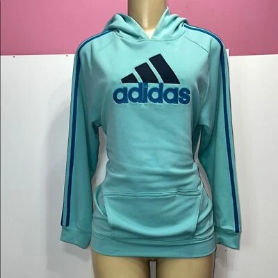 Adidas Teal Hoodie with Navy Accents. ZS . XL - Image 1 of 4