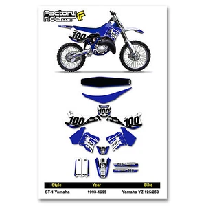1993-1995 YZ 125 YZ 250 GRAPHCS KIT / NUMBER PLATE / SEAT COVER BUNDLE - ST-1 - Picture 1 of 10