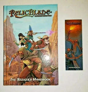 Manual de buscadores de juegos Relicblade firmado por Sean Sutter dibujo hoja de mosca personalizada - Imagen 1 de 4