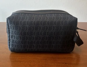 Christian Louboutin Men Zip N Flap Pouch Black Toiletry Bag Travel Strap 10x5x4” - Picture 1 of 12
