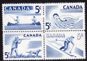 Canada, Outdoor Recreation Sports block, 1957, MNH - Picture 1 of 1