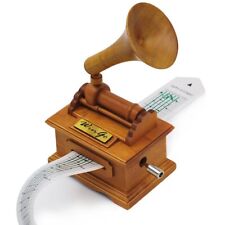 MUSIC BOX WOODEN GRAMOPHONE MAKE YOUR OWN SONG WITH WINGO GIFT