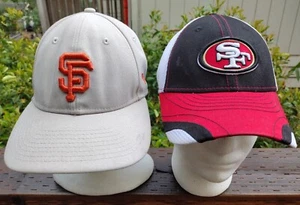 2 SAN FRANCISCO New Era Caps. GIGANTS (verstellbar) & 49ERS (S-M). - Bild 1 von 11