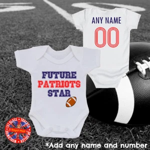 Future Patriots Star personalisierter Strampler Geschenk USA American Football  - Bild 1 von 1