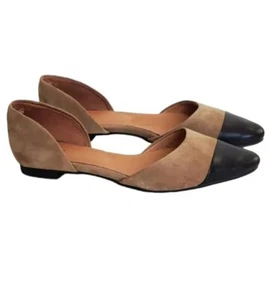 Scarpe J JILL donna taglia 9 marrone D'ORSAY basse slip-on pelle punta - Foto 1 di 24