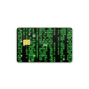 Adesivo pelle carta di credito decalcomania vinile codice verde - Foto 1 di 4