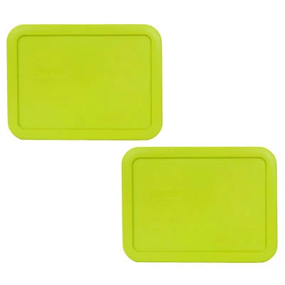 Pyrex 7210-PC Rectangle 3 Cup Storage Lid Cover Edamame Green 2PK for Glass Dish